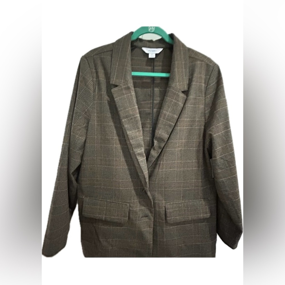 NWT Old Navy Brown Checkered Jacket